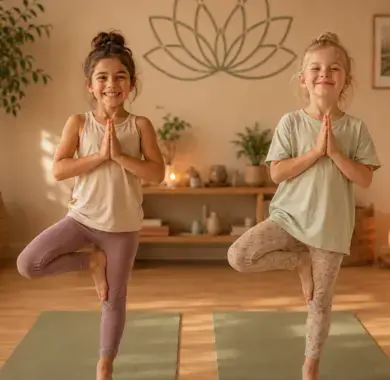 Enfants pratiquant le yoga