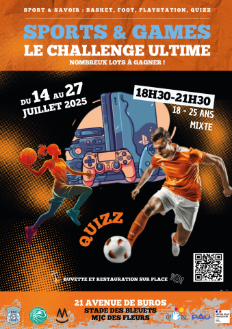 Affiche Sports & Games avec QR code