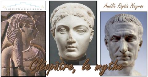 Deux portraits de Cléopâtre et un de César