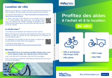 Extension des aides nationales à l'achat d'un vélo