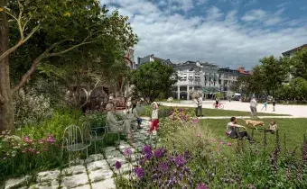 Végétalisation de la place Clemenceau : vue manège