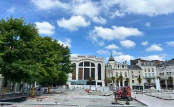 La place Clemenceau en travaux en juin 2025