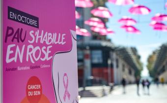 exposition Octobre Rose, place Clemenceau et promenade des Pyrénées