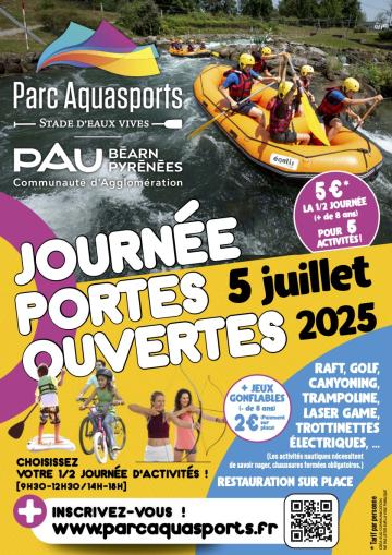 Affiche des journées portes ouvertes au parc aquasport