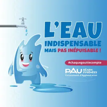 L’eau, indispensable mais pas inépuisable : visuel de campagne