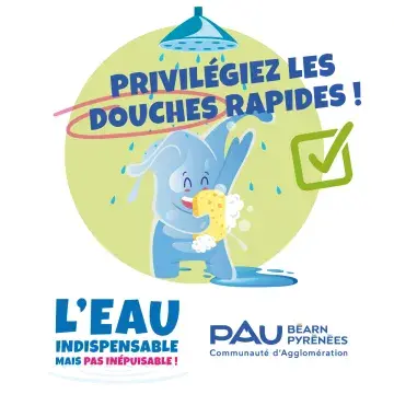 Privilégier les douches rapides : visuel de campagne