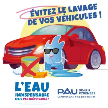 Reporter le lavage des véhicules à domicile : visuel de campagne