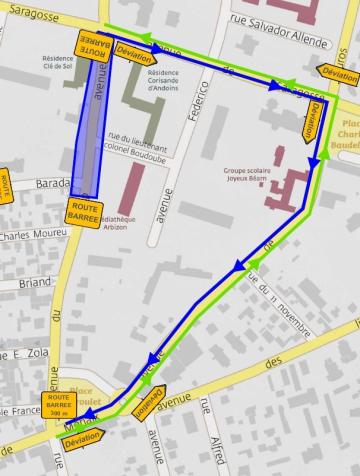 Plan des travaux de l'Avenue du Loup phase Nord
