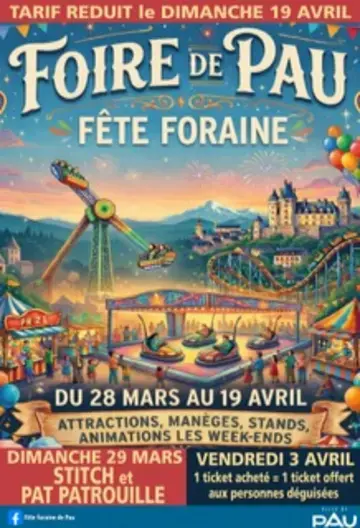 AFFICHE FETE FORAINE AVRIL 2026