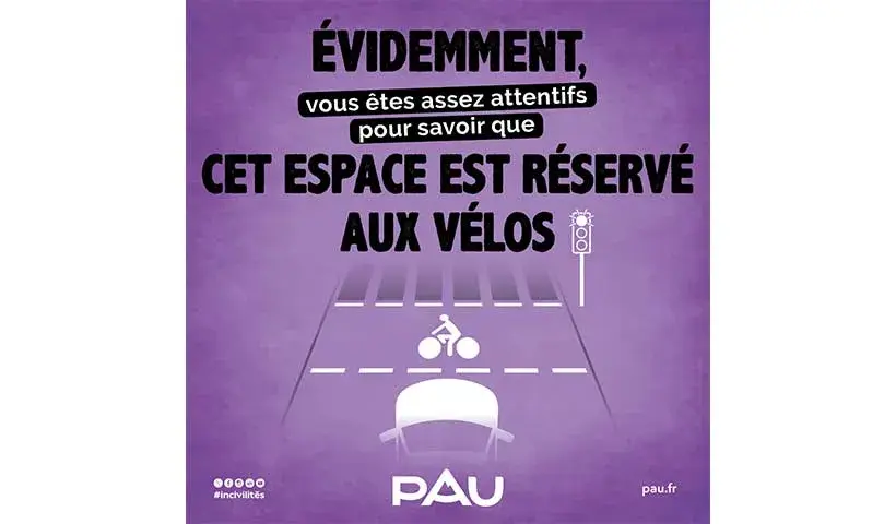 Evidemment, cet espace est réservé aux vélos !